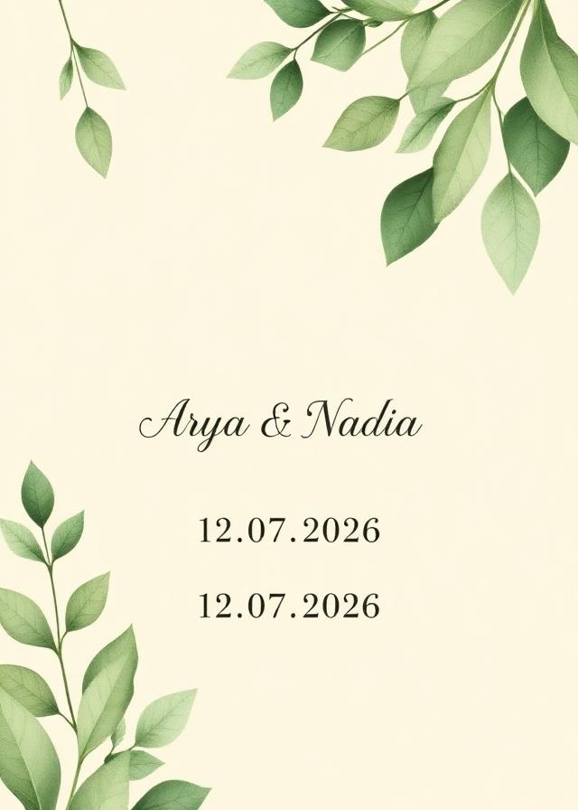 Preview template undangan Sage Watercolor