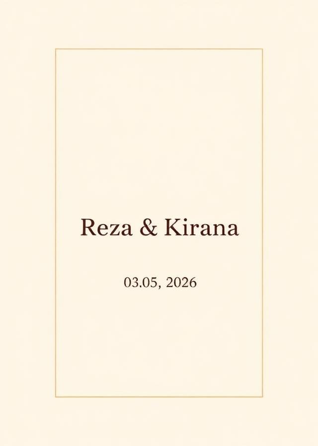 Preview template undangan Minimalist Cream