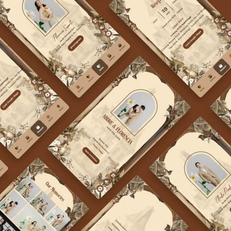 Preview template undangan Aesthetic Victorian