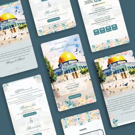 Preview template undangan Beautiful Aqsa