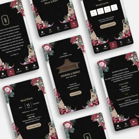 Preview template undangan Black Java