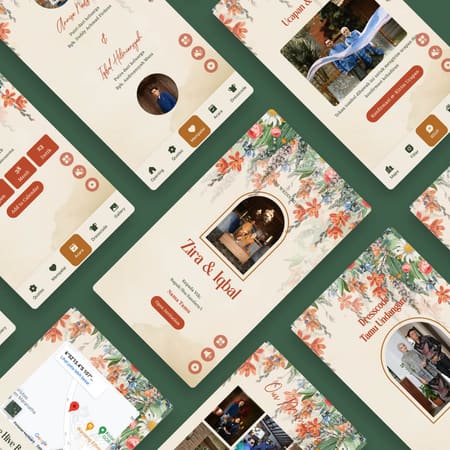 Preview template undangan Boho Terracotta